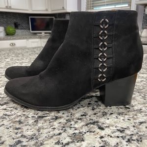 Black booties. Size 10.